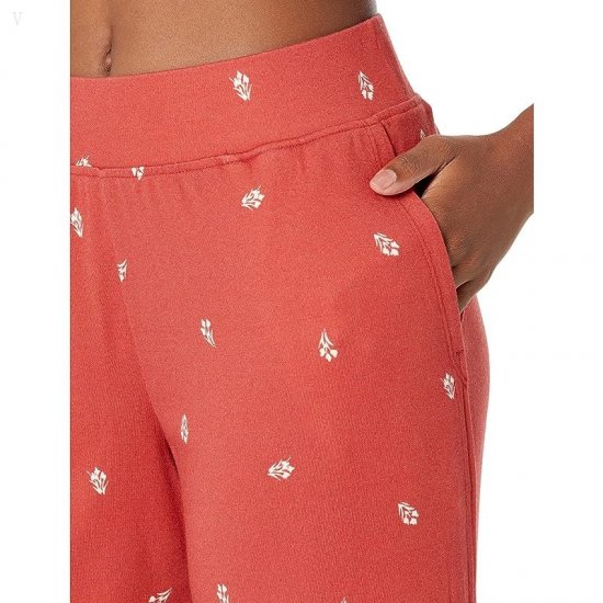 L.L.Bean Petite Restore Sleep Pants Print Deep Coral Print ID-jC1GQLg8