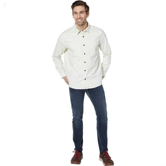 L.L.Bean BeanFlex Twill Shirt Long Sleeve Traditional Fit Pale Khaki ID-gAvGEP2a
