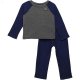 L.L.Bean Fitness Fleece Long Sleeve Tee/Pants Set Color-Block (Toddler) Gray Heather/Night ID-jcUrbAii L.L.Bean Fitness Fleece Long Sleeve Tee/Pants Set Color-Block (Toddler) Gray Heather/Night ID-jcUrbAii
