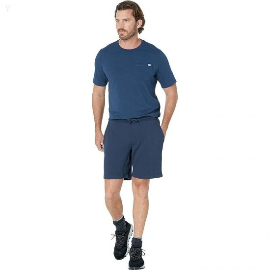 L.L.Bean Comfort Waffle Lounge Shorts Navy ID-QicUdeEM
