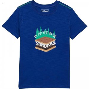 L.L.Bean Graphic Tee Glow in the Dark (Big Kids) Indigo Ink S'Mores ID-kLLsB5NY