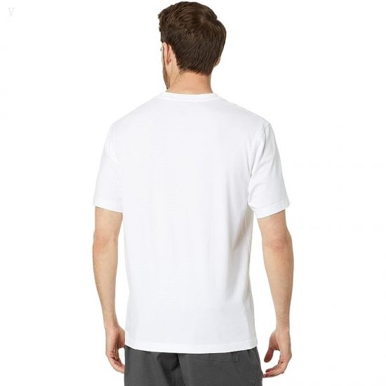 L.L.Bean Carefree Unshrinkable Henley T-Shirt Short Sleeve White ID-DvUaPihM