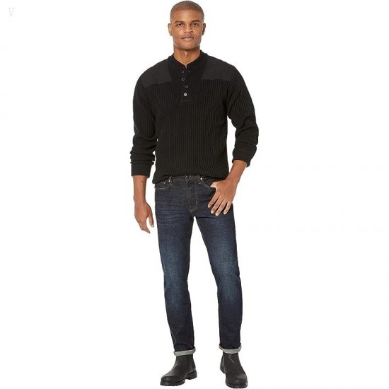 L.L.Bean Commando Fatigue Henley Sweater - Tall Black ID-H1Jd7tKt