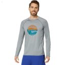 L.L.Bean Swift River Cooling Rashguard Regular Graystone Katahdin Circle ID-yghvGG1q