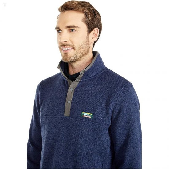 L.L.Bean Sweater Fleece Pullover Bright Navy ID-aFGTqRhq
