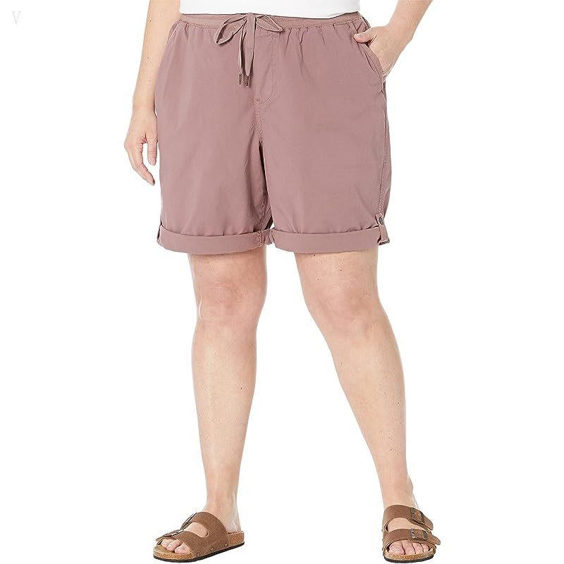 L.L.Bean Plus Size Ripstop Pull-On Shorts Smoky Mauve ID-08Wb6EU0