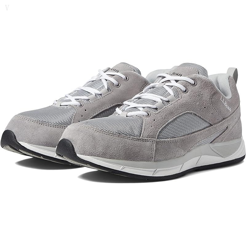 L.L.Bean Bean's Comfort Fitness Walker Suede Mesh Frost Gray ID-7R3kbuns
