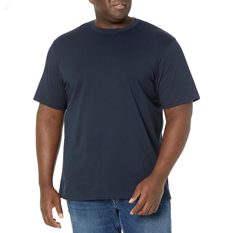 L.L.Bean Carefree Unshrinkable T-Shirt with Out Pocket Short Sleeve - Tall Navy Blue ID-7hUw2hXA