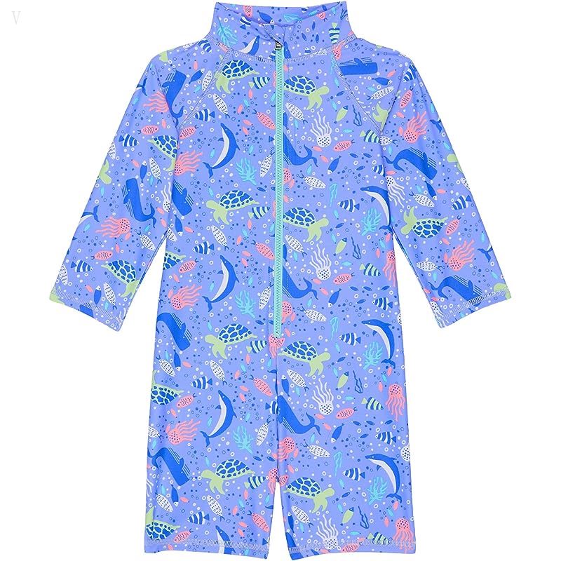 L.L.Bean Sun-and-Surf Bodysuit Print (Toddler) Malibu Blue Sea Creatures ID-8DZ17fE5