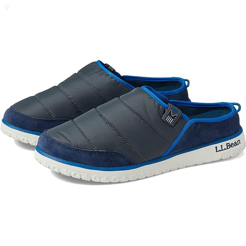 L.L.Bean Mountain Classic Quilted Slide Nautical Navy/Shale Gray ID-8lj5NcH2