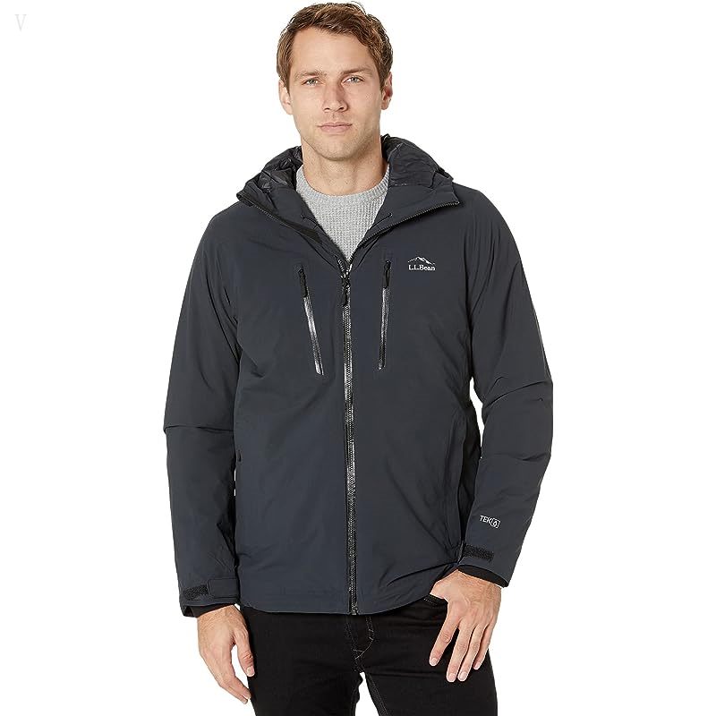 L.L.Bean Waterproof Primaloft Packaway Jacket Black ID-8t2rlPpi
