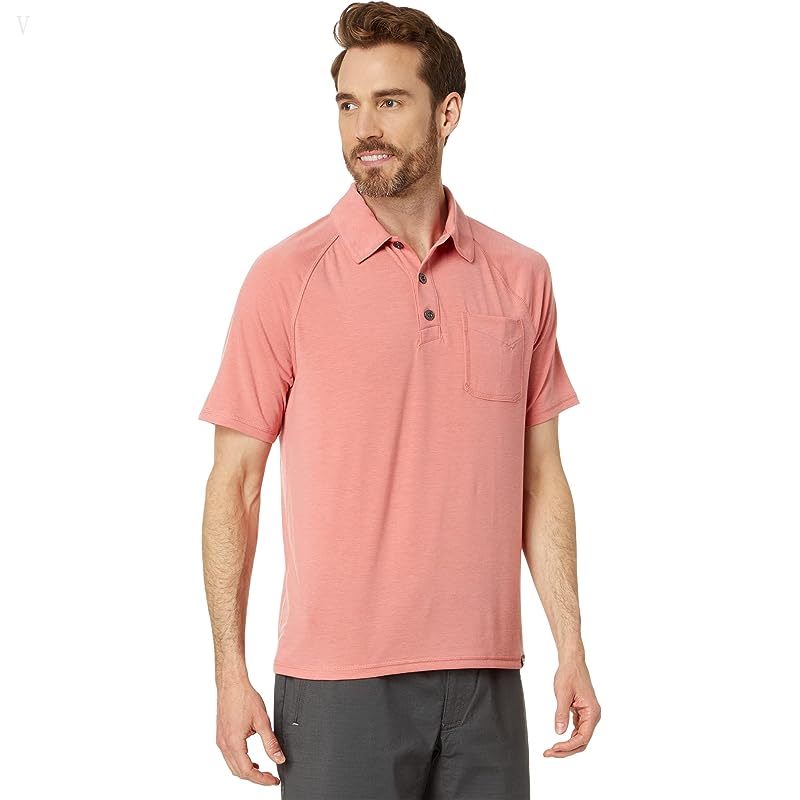 L.L.Bean Everyday SunSmart Polo Short Sleeve Mineral Red ID-98b1Dyf4