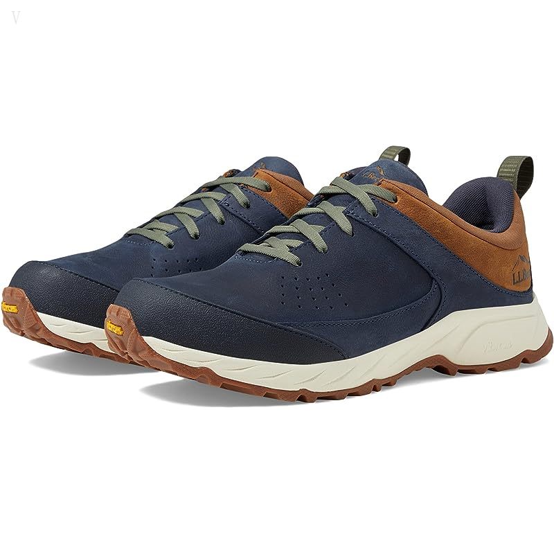 L.L.Bean Trailfinder Water Resistant Hiker Low Carbon Navy/Saddle ID-ACrtCJbf