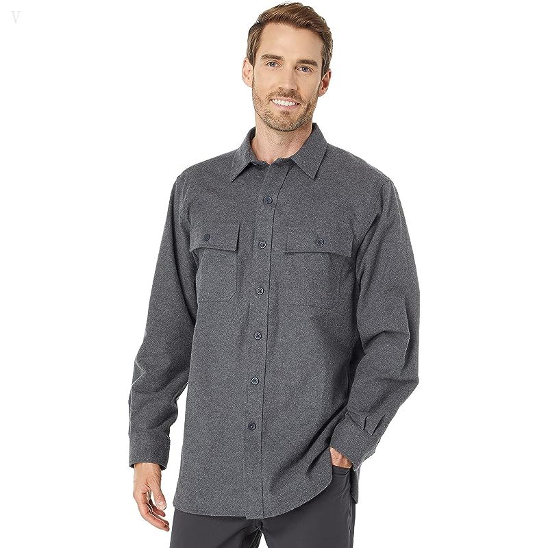 L.L.Bean Chamois Shirt Regular Charcoal Gray Heather ID-AbPDSE1H