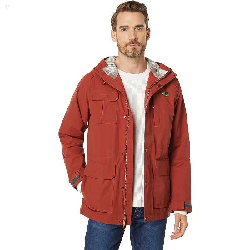 L.L.Bean Mountain Classic Water Resistant Jacket Dark Russet ID-BVHJVd07