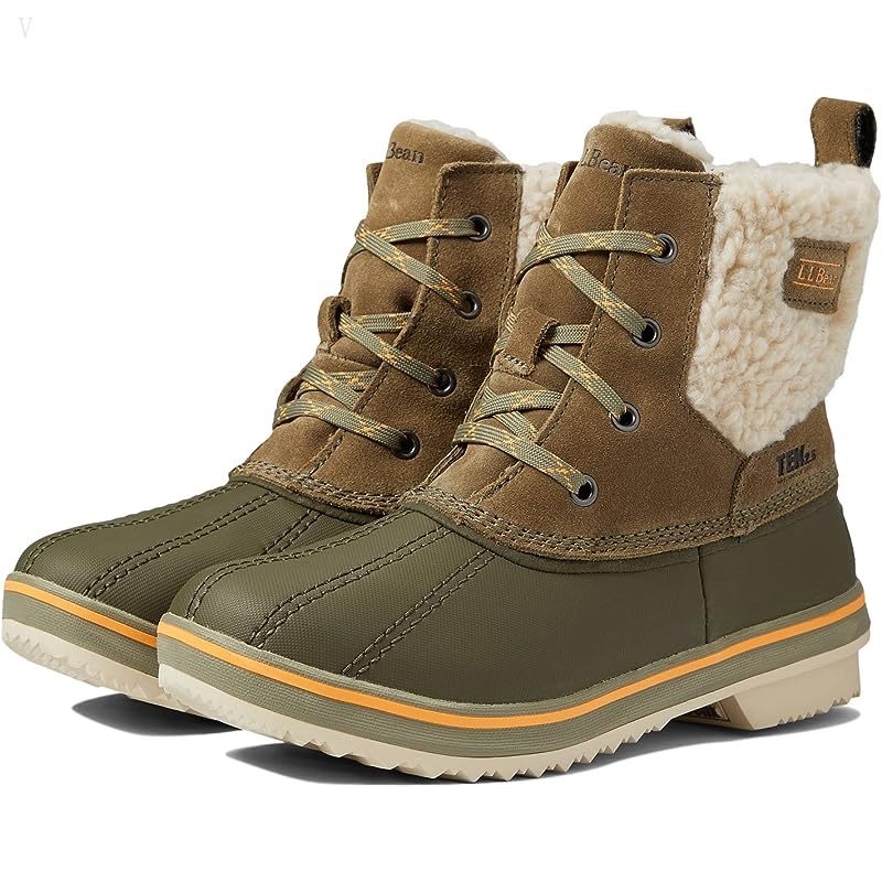 L.L.Bean Rangeley Sherpa Boot (Toddler/Little Kid/Big Kid) Peat Moss/Kelp Green ID-BrD0bCCk