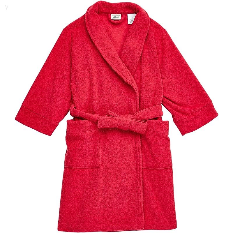 L.L.Bean Fleece Robe (Little Kids) Apple Red ID-C5XFCf6H