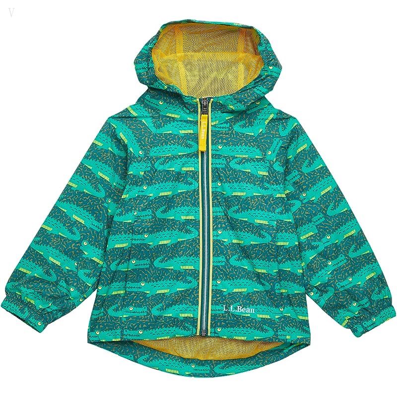 L.L.Bean Discovery Rain Jacket Print (Toddler) Darkest Green Gator ID-DBucZIgM