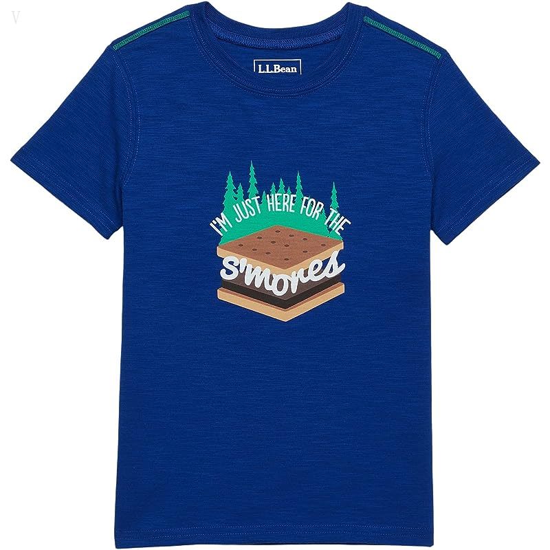 L.L.Bean Graphic Tee Glow in the Dark (Big Kids) Indigo Ink S'Mores ID-Fb8f5nF8