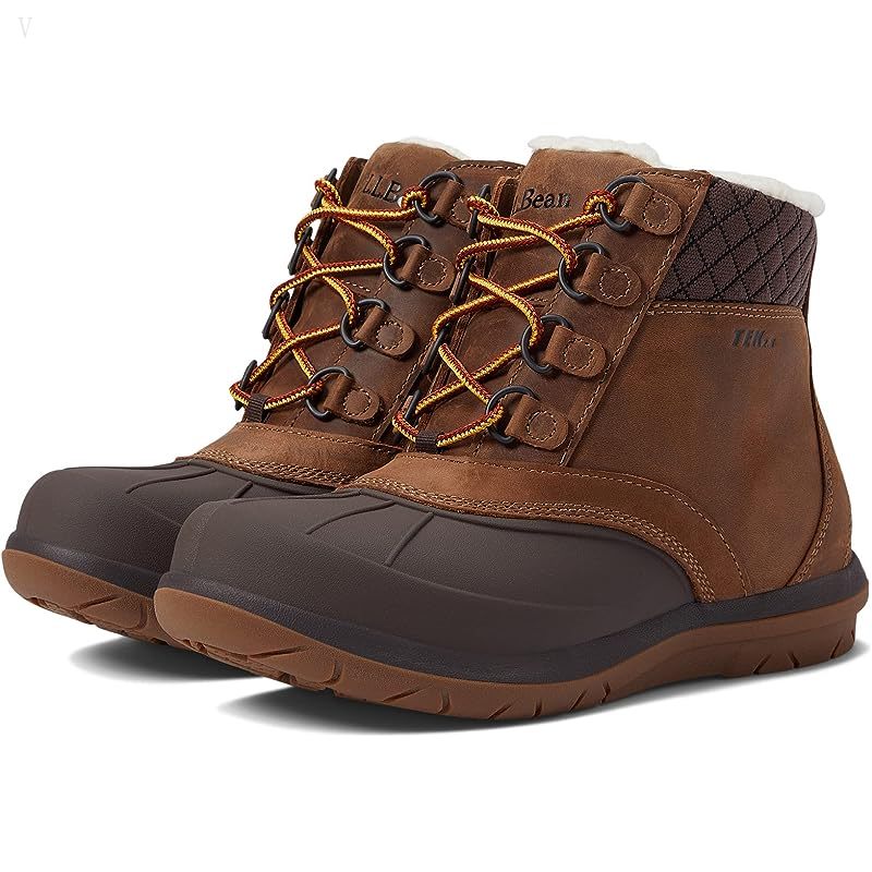 L.L.Bean Storm Chaser Lace Boot 5 Toasted Coconut/Bean Boot Brown ID-GsN8m1WM