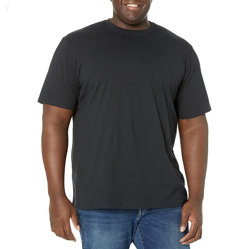 L.L.Bean Carefree Unshrinkable T-Shirt with Out Pocket Short Sleeve - Tall Black ID-J5vAdkjt