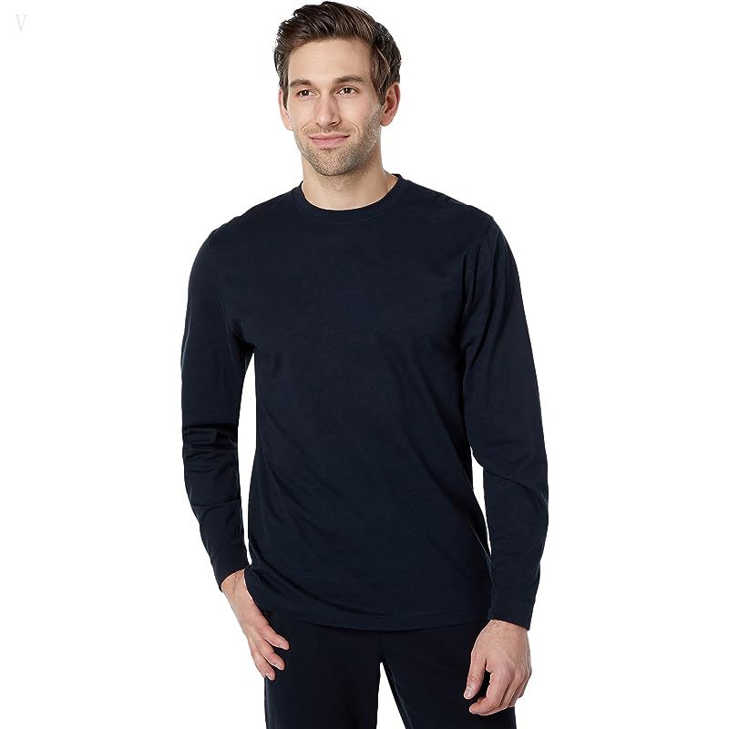 L.L.Bean Carefree Unshrinkable T-Shirt without Pocket Long Sleeve Black ID-J8Km1iHB