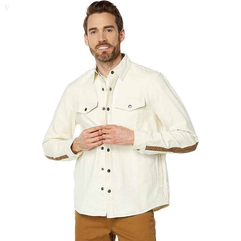 L.L.Bean Signature Rugged Soft Twill Shirt Regular Cream ID-L55lb3hR