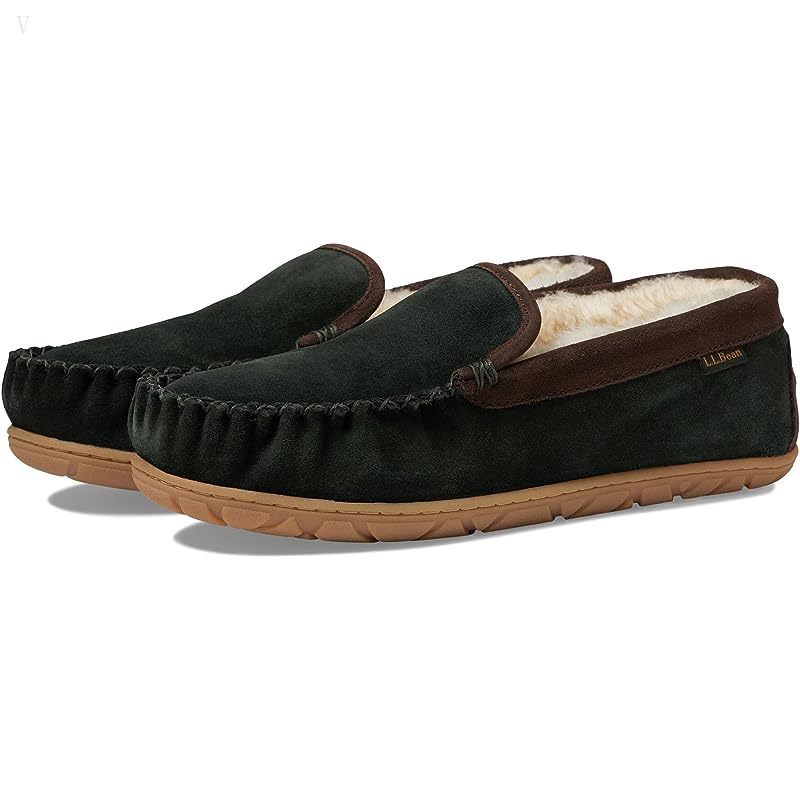 L.L.Bean Wicked Good Slipper Venetian Black Spruce/Chocolate ID-LzoQAAyB