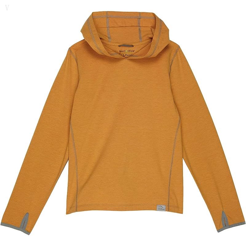 L.L.Bean Insect Shield Hoodies (Big Kids) Dark Amber ID-MScA69n7