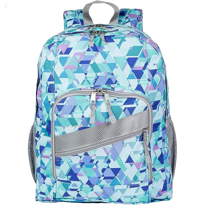 L.L.Bean Kids Deluxe Backpack Print Fresh Mint Prism ID-OhANkVQQ