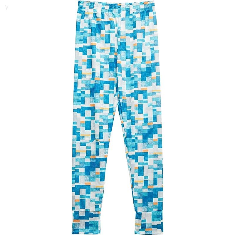L.L.Bean Wicked Warm Midweight Underwear Bottoms Print (Big Kids) Astral Blue Geo ID-QAFAIIVz