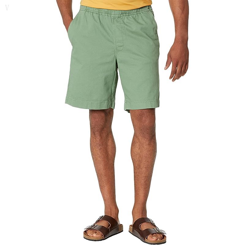 L.L.Bean Lakewashed Stretch Pull-On Khaki Shorts Light Everglade ID-R6SvS5PG