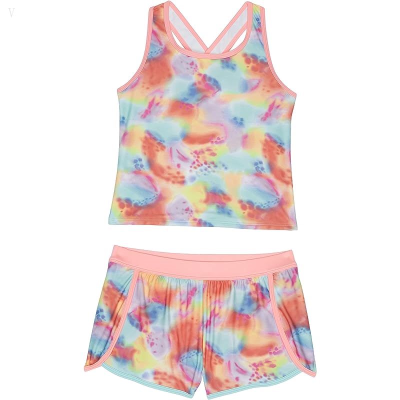 L.L.Bean Watersports Swim Tankini Shorts (Big Kids) Rainbow Spots ID-RY0WAxuk