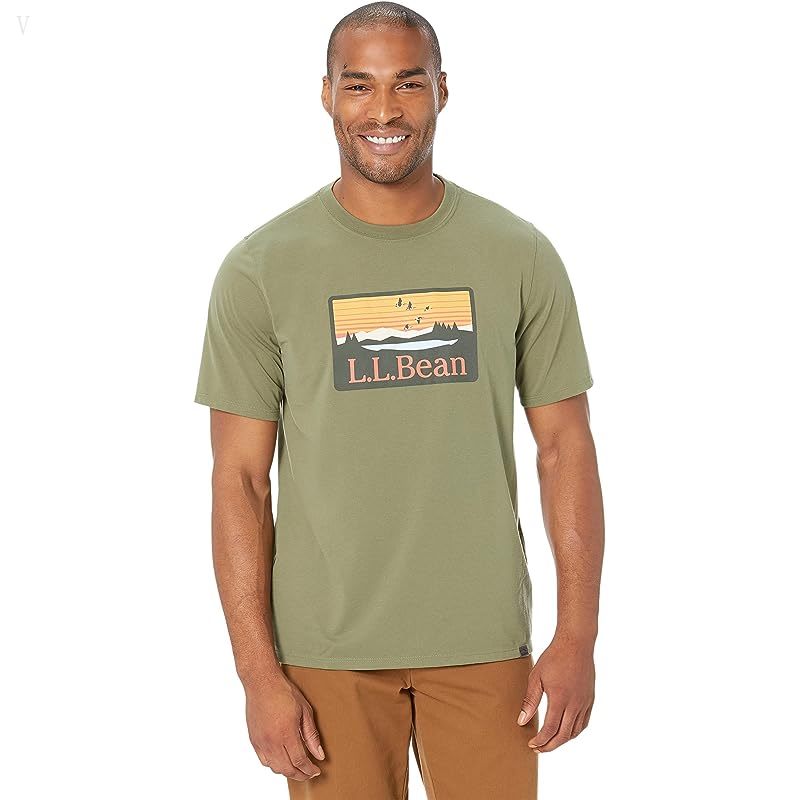 L.L.Bean Hunter's Graphic Tee Deep Olive ID-S30SOWtu