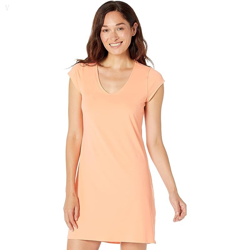 L.L.Bean Sunsmart UPF 50+ Cover-Up Dress Pink Grapefruit ID-SsSogP3x