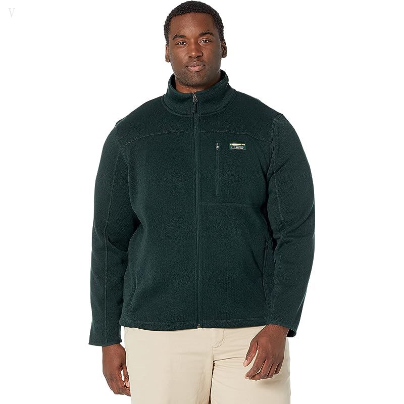 L.L.Bean Sweater Fleece Full Zip Jacket Dark Hunter ID-TTERSgp5
