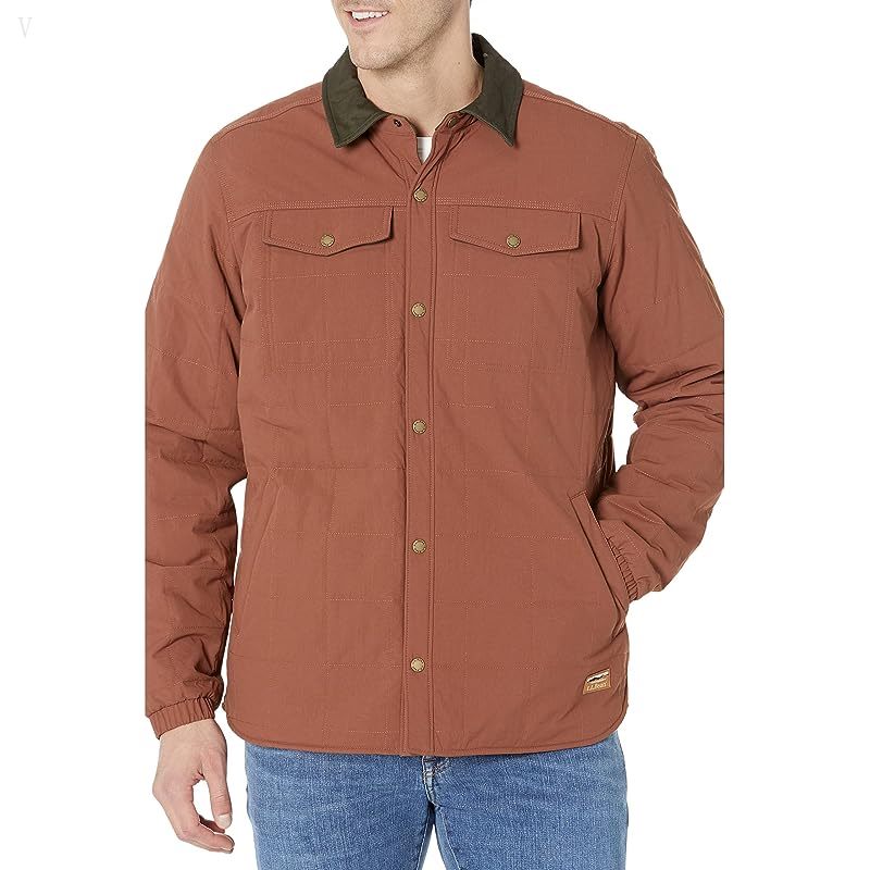 L.L.Bean Insulated Utility Shirt Jacket - Tall Dark Barley ID-U6OiCD6p