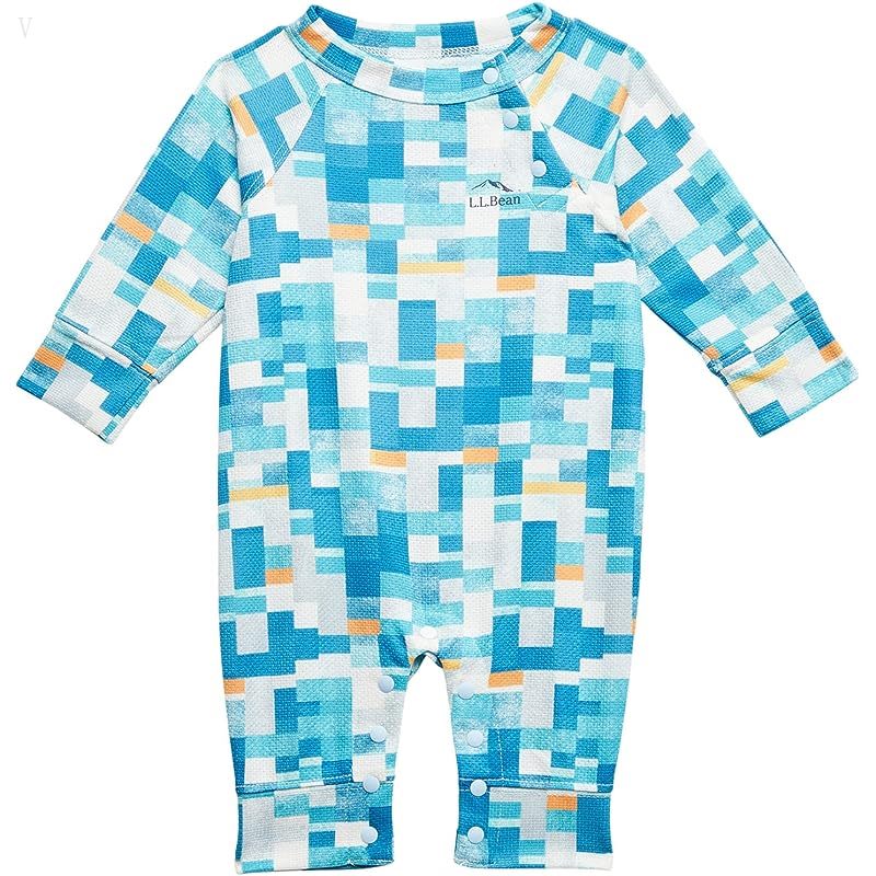 L.L.Bean Wicked Warm Underwear One-Piece Print (Infant) Astral Blue Geo ID-VdwbDVGv