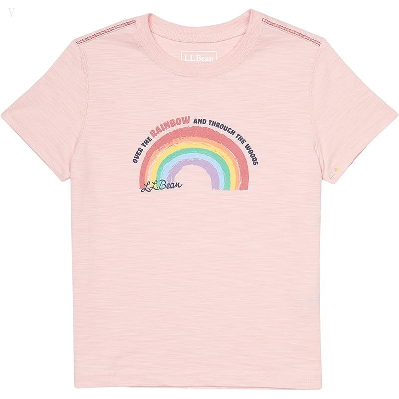 L.L.Bean Graphic Tee Glow in the Dark (Little Kids) Blush Rainbow ID-WIpaERqp