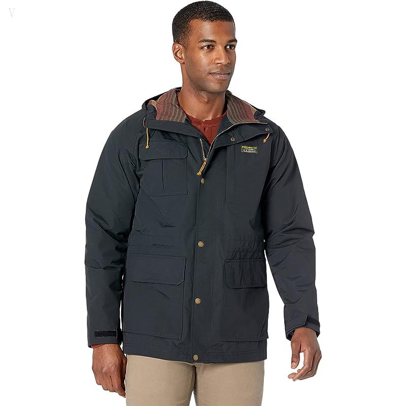 L.L.Bean Mountain Classic Water Resistant Jacket Black ID-X0svNTUk