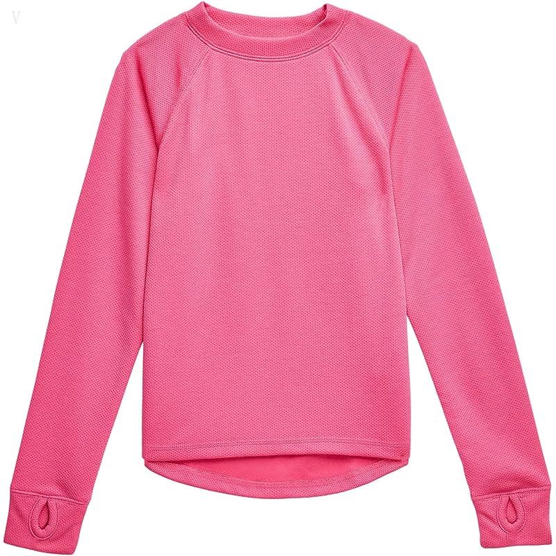 L.L.Bean Wicked Warm Midweight Underwear Top (Big Kids) Pink Berry ID-XFWCgHpL