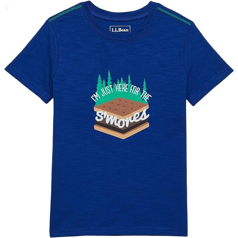 L.L.Bean Graphic Tee Glow in the Dark (Little Kids) Indigo Ink S'Mores ID-ZZGmgczx