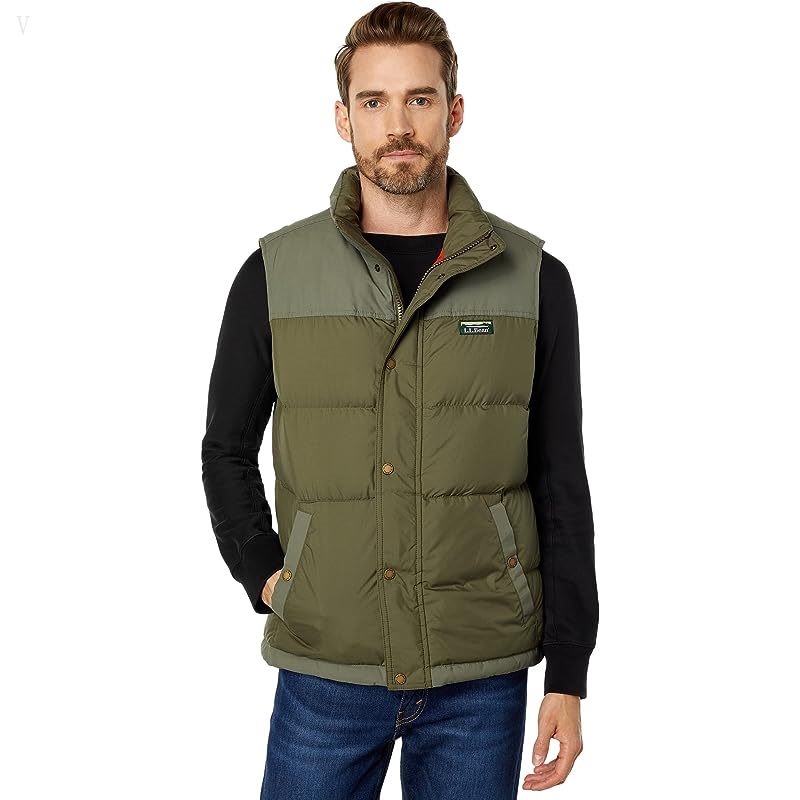 L.L.Bean Mountain Classic Down Vest Color-Block Kelp Green/Dusty Olive ID-a1yVnOGZ