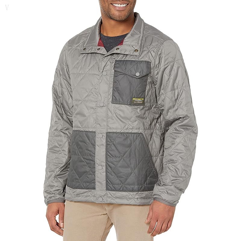 L.L.Bean Katahdin Insulated Shirt Jacket Regular Graphite/Shale Gray ID-aIJnNKiV