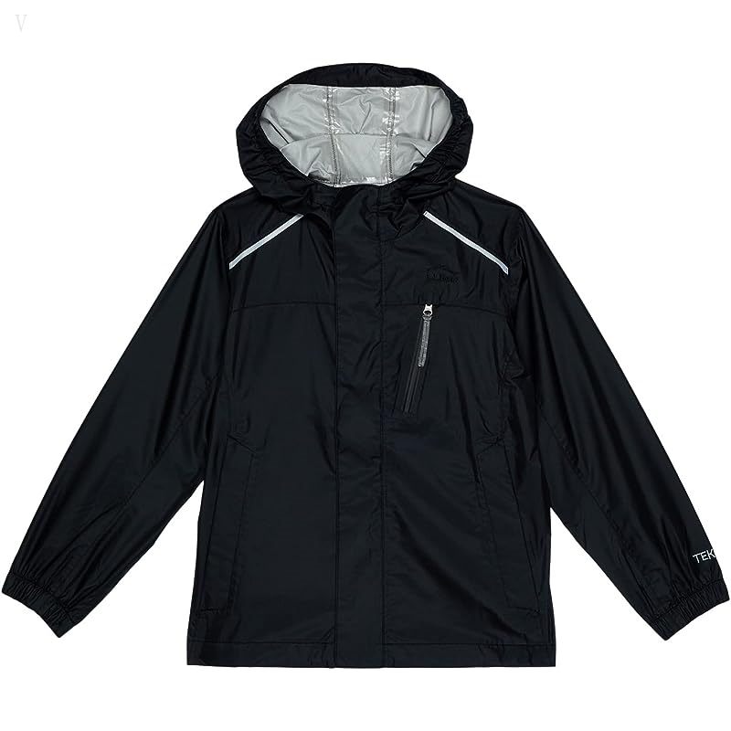 L.L.Bean Trail Model Rain Jacket Color-Block (Little Kids) Black ID-buYF2QT7