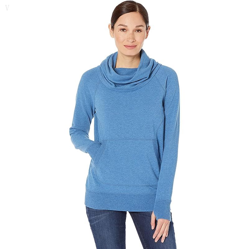 L.L.Bean Bean's Cozy Pullover Marine Blue Heather ID-cZoIataF