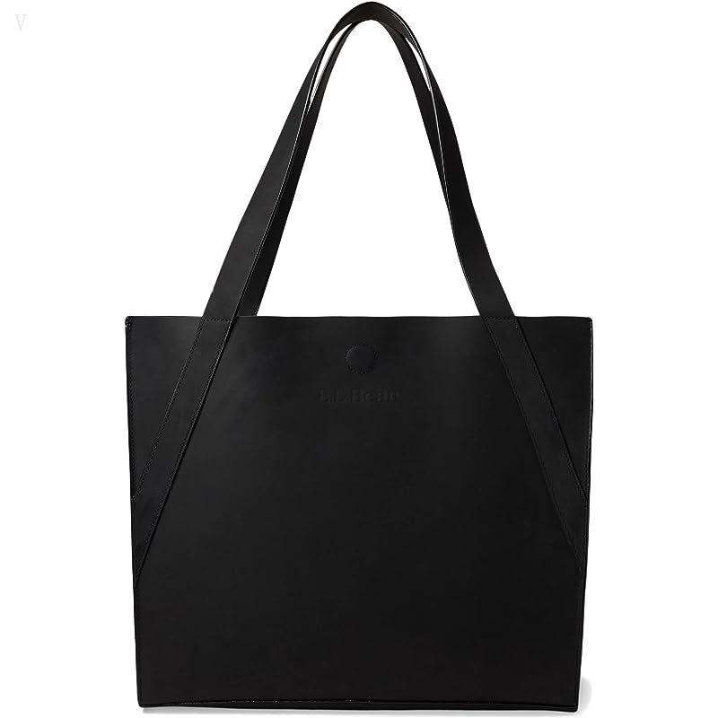 L.L.Bean Stonington Full Grain Leather Tote Bag Black ID-csNa9rNr