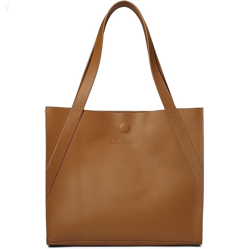 L.L.Bean Stonington Full Grain Leather Tote Bag Camel ID-eCYkUeBO