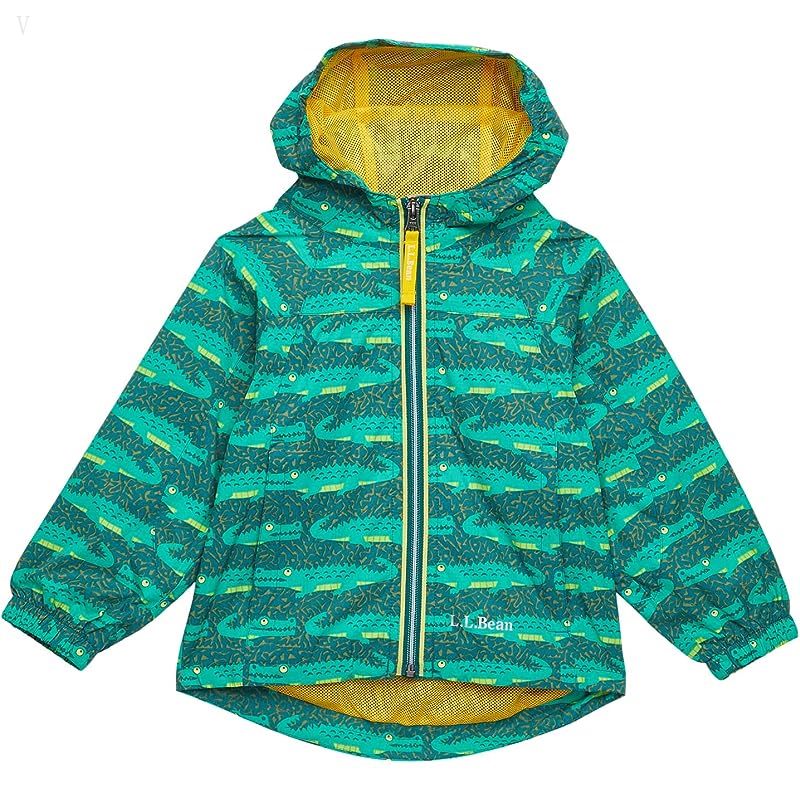 L.L.Bean Discovery Rain Jacket Print (Infant) Darkest Green Gator ID-gEffaLVL