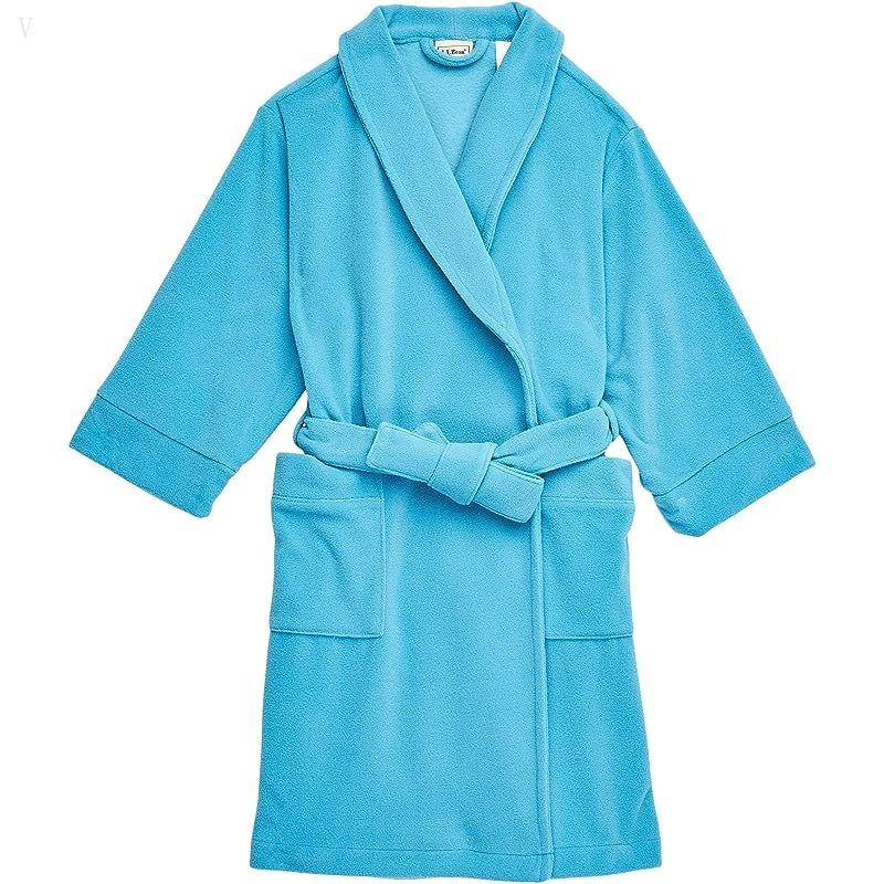 L.L.Bean Fleece Robe (Little Kids) Island Blue ID-gUphP9XB